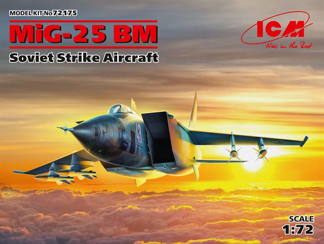 ICM 1/72 72175 Mig-25BM Soviet Strike Aircraft Plastic Kit