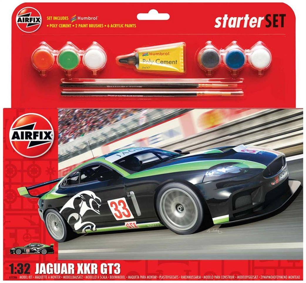 Airfix 1/32 A55306 Jaguar XKRGT Gift Set