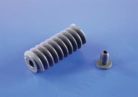 Worm gear 30x 13mm - supplied with 2mm nylon reducer to fit other motors