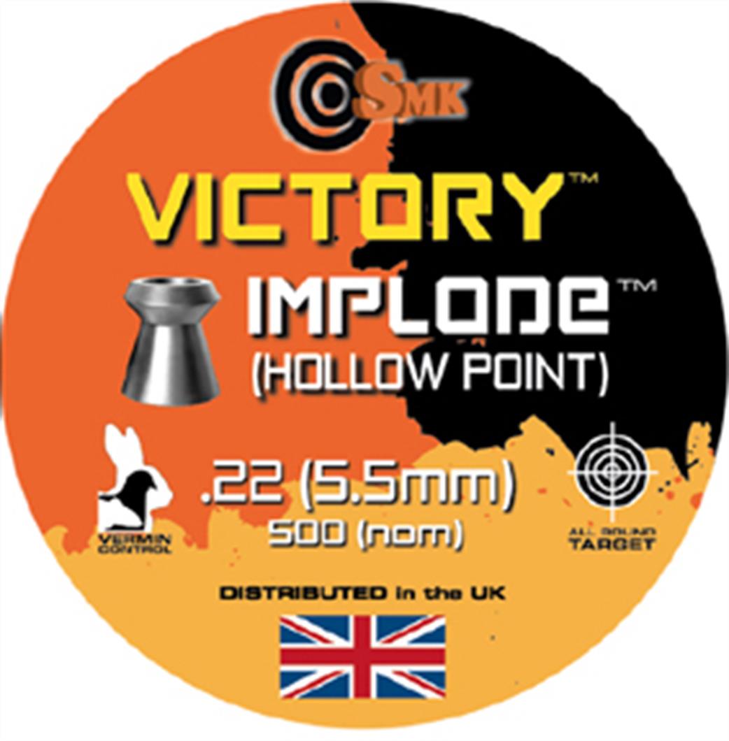 SMK  SNIMPLODE22 Victory Implode Hollow Point .22 5.5mm Air Gun Pellets