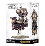 This multi-part plastic kit contains the components necessary to assemble an Arkanaut Ironclad. This kit comprises 152 components, and is supplied with a Citadel 170 x 109 mm oval base and 50mm ball and socket flying stem.