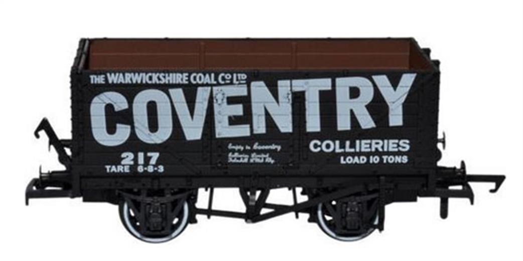 Oxford Rail OO OR76MW7005 Coventry Collieries 7 Plank Open Coal Wagon No.217