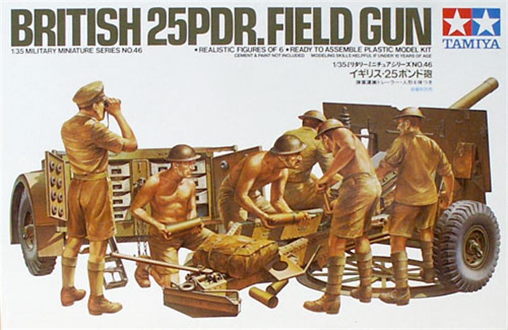 Tamiya 35046 British 25 Pounder Field Gun Kit 1/35