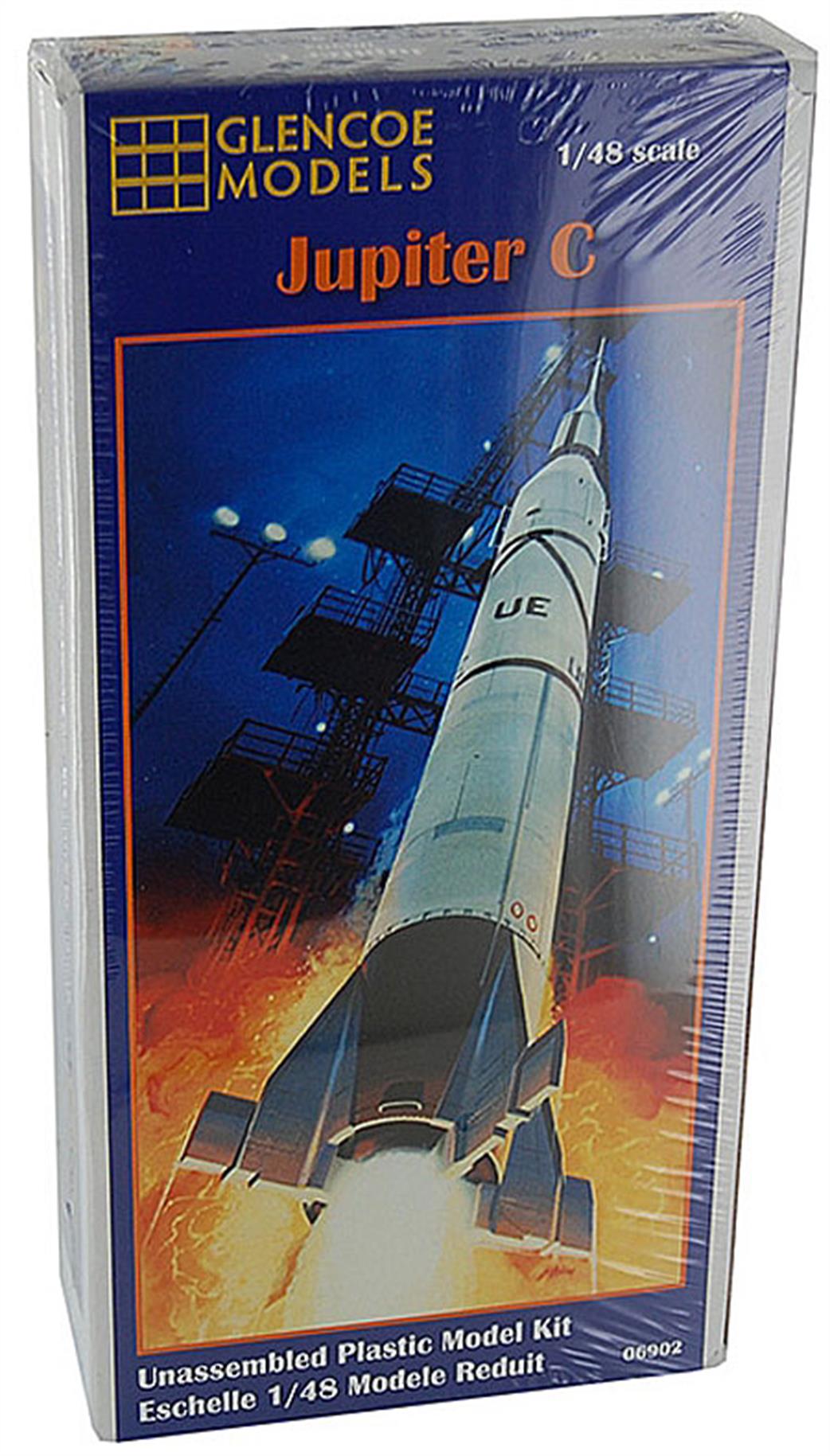 Glencoe 1/48 06902 Jupiter C Rocket Plastic Kit
