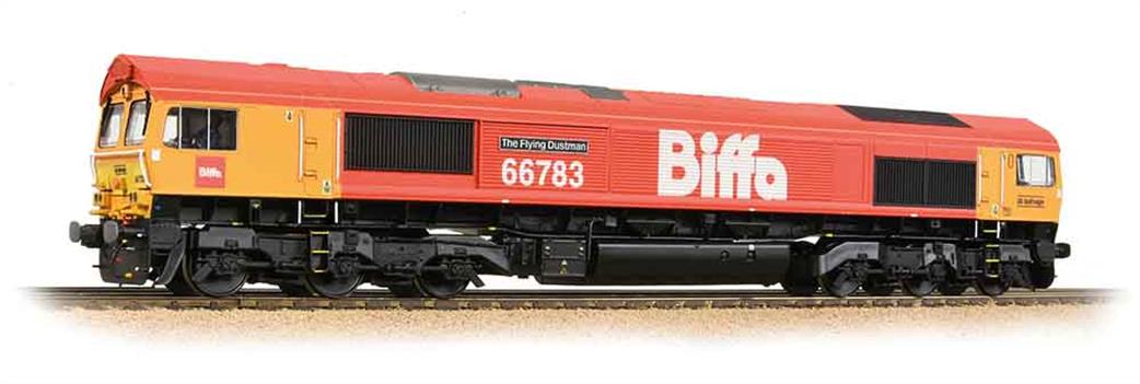 Bachmann OO 32-741SF GBRf 66783 The Flying Dustman Class 66 Biffa Red Livery DCC Sound