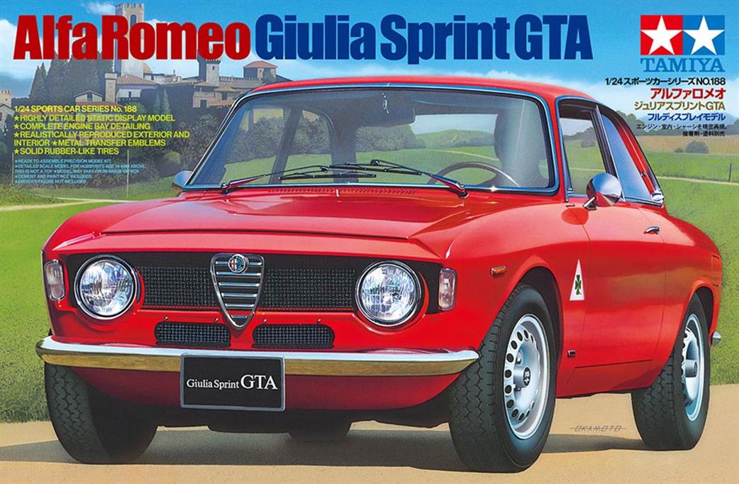 Tamiya 1/24 24188 Alfa Romeo Giulia Sprint GTA Plastic Kit