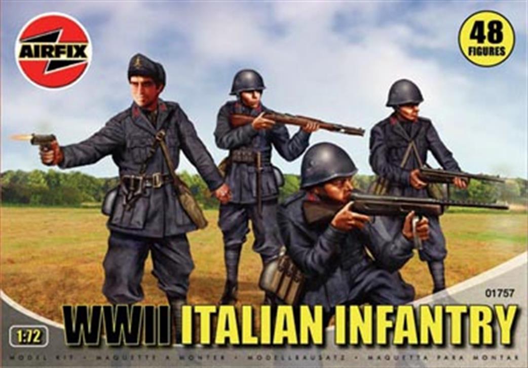 Airfix 1/72 01757 WW2 Italian Infantry Unpainted Plastic Figures