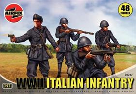 This set includes a variety of the weapons used by the Italian Army in WWII. Set includes 48 figures.