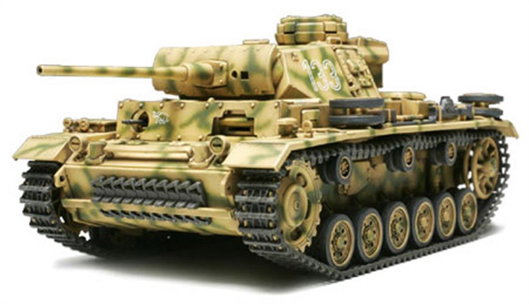 Tamiya 32524 German Panzerkampwagen 3 Ausf.L Tank Kit WW2 1/48