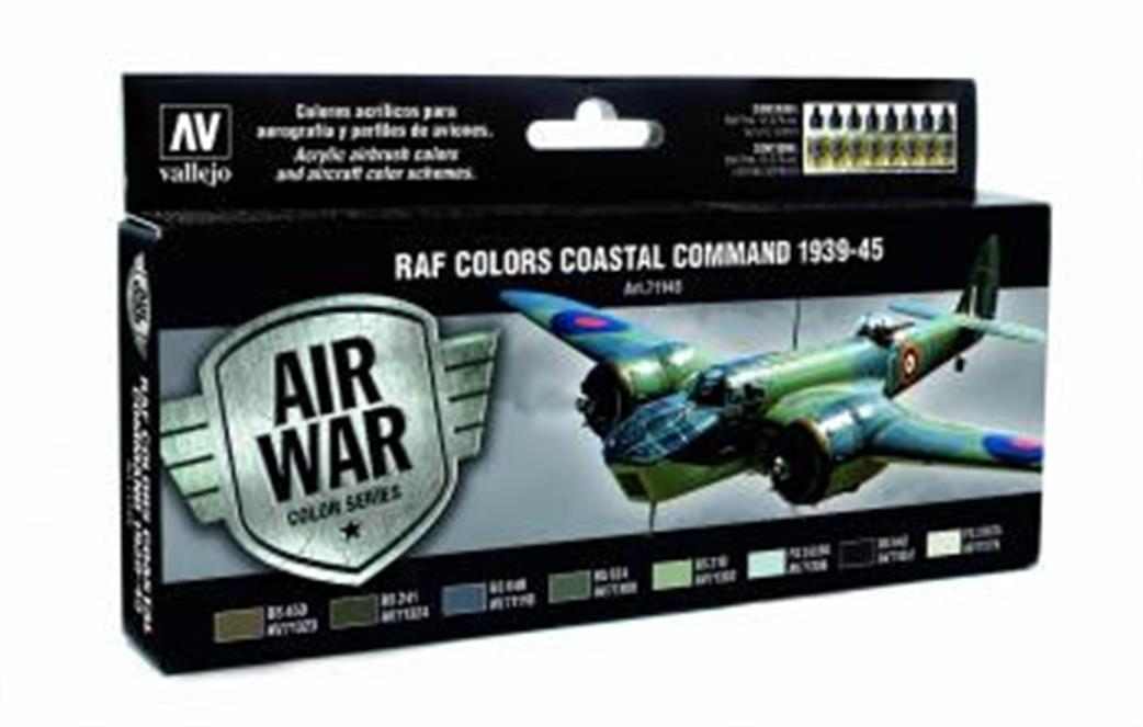 Vallejo  71148 RAF Colours Coastal Command 1939-45 Paints set