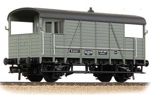 A new model of the Maunsell and Lynes designed 25-ton goods train brake vans built for the South Eastern &amp; Chatham Railway following WW1 and formed the initial standard brake vans for the Southern Railway. These long wheelbase vans with full-length cabins and enclosed verandas were known as 'dance hall' vans, in contrast to the later and much more austere Southern Railway 'pill box' vans.Model finished in British Railways goods grey livery.