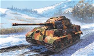 Italeri 7004 1/72 Scale German King Tiger Tank - WW2Dimensions -  Length 112mm.Decals and full instructions are included.Glue and paints are required