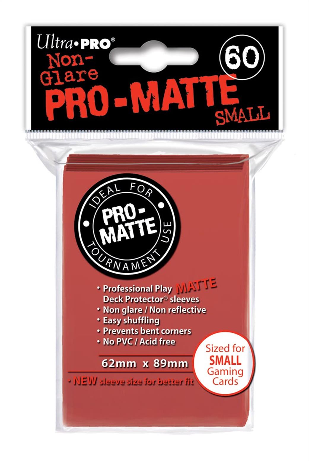 Ultra Pro  84263 60 Small Pro-Matte Red Deck Protectors