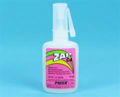 Zap is perfect forï¿½modellers because it is durable, shock-resistant, and versatile. The specific formulas of Zap for use on plastic, fiberglass, balsa wood, and metal ensure that no amount of stress will cause a breakage or failure. Super-thin penetrating formula. Works great on most materials, especially balsa. Strengthens fiberglass and cloth. Bonds in 1 to 5 seconds.