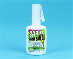 Zap is perfect for modellers because it is durable, shock-resistant, and versatile. The specific formulas of Zap for use on plastic, fiberglass, balsa wood, and metal ensure that no amount of stress will cause a breakage or failure. Odorless "no more tears" formula. Safe for all hobby foams. Medium thick, cures in 15 seconds.
