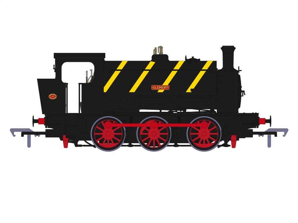 Rapido Trains OO 903014 Hunslet 1983 Clement 16in 0-6-0ST Saddle Tank NCB Black with Yellow Stripes