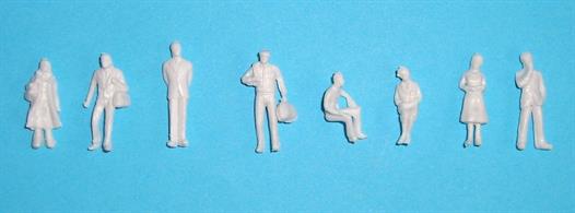 Pack of 25 unpainted architectural&nbsp;figures at 1/150 scale.