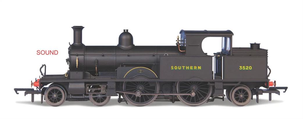 Oxford Rail OO OR76AR007XS  SR 3520 ex-LSWR Adams 4-4-2T Radial Tank Southern Late Sunshine Lettering DCC & Sound