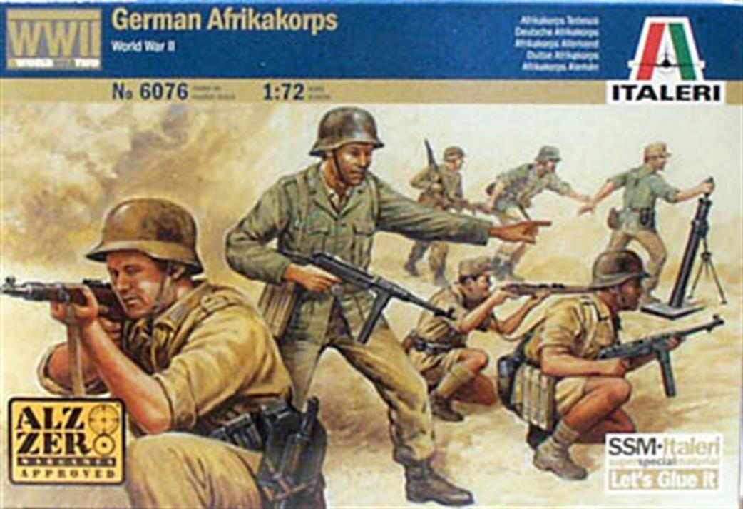 Italeri 1/72 6076 German Afrikakorps WW2 Plastic Figures