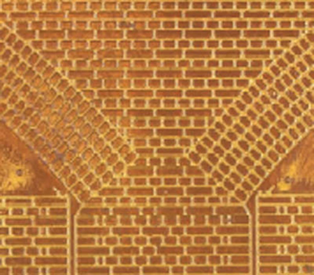 South Eastern Finecast OO FBS407W 4mm Scale Brick Arches English Bond Embossed Styrene Sheet White 58408