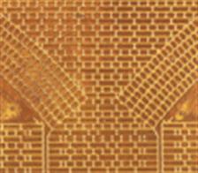 High quality embossed polystyrene sheet with&nbsp;doorway brick arch shaping in English bond&nbsp;brick pattern wall.&nbsp;The bricks are scaled at 1/76 for&nbsp;OO model railways, but would be suitable for similar scales including 1/72 and 1/87 (HO) scales.Sheet measures 270 x 380mm (approx. 10½ x 15in) matt white styrene.