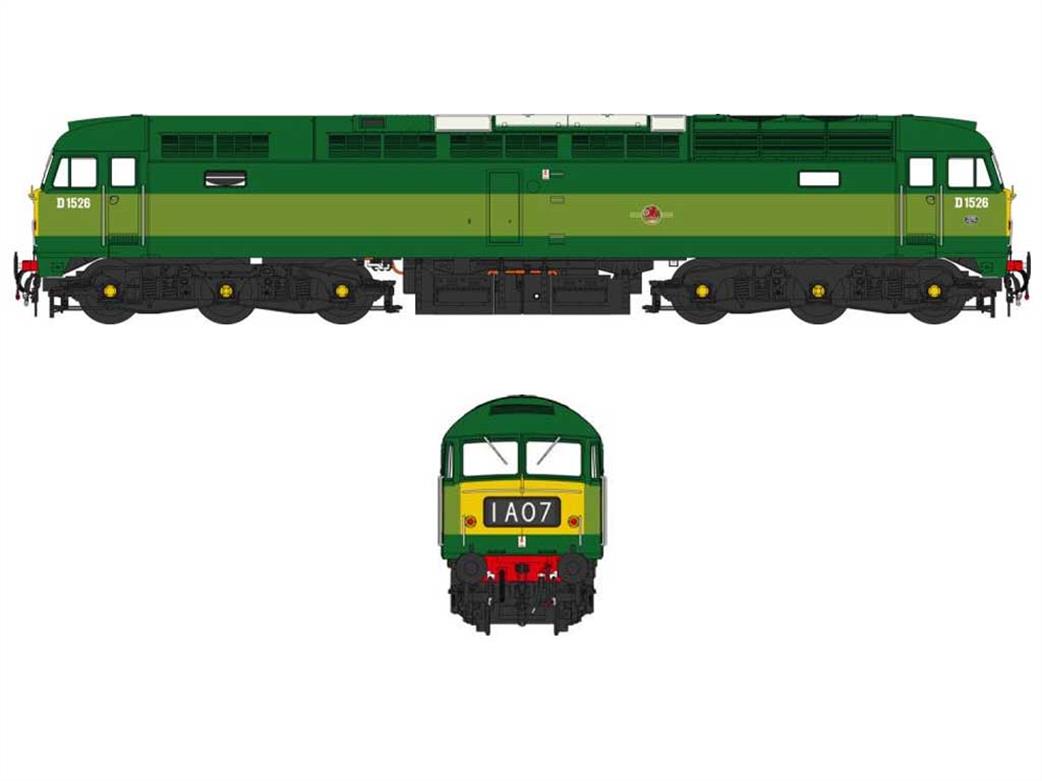 Heljan OO 4710 BR D1526 Class 47 Diesel Locomotive Two-Tone Green Livery Small Warning Panels