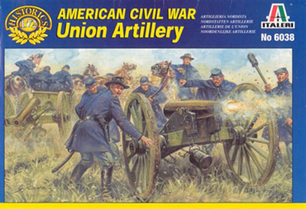 Italeri 1/72 6038 American Civil War Union Artillery Plastic Figures