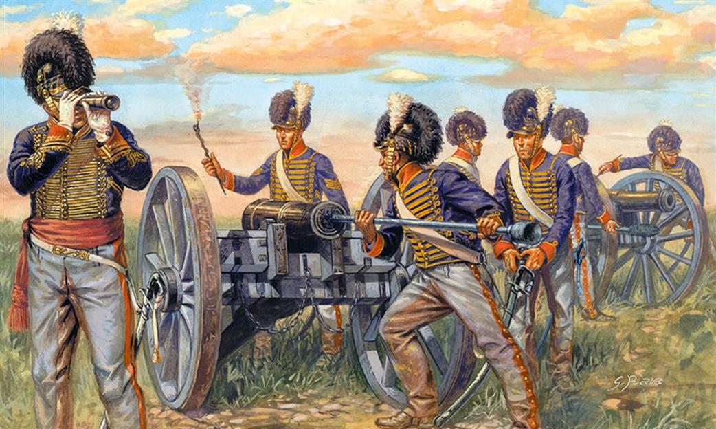 Italeri 1/72 6041 British Artillery Napoleonic War Plastic Figures