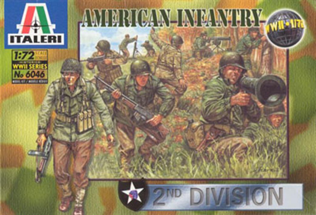 Italeri 1/72 6046 American Infantry WW2 Plastic Figures