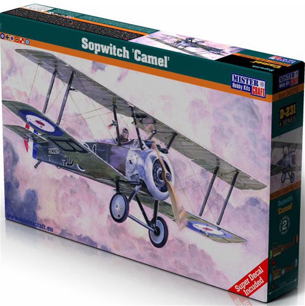 MisterCraft 1/48 042318 Sopwith Camel WW1 Fighter Aircraft Kit