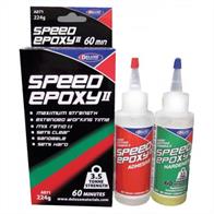 AD71. SPEED EPOXY II. High strength epoxy glue. Formulated to be hard &amp; sandable when set. Mix ratio 1:1. 50-60 minute setting time