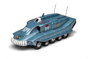 Detailed die-cast replica with drop down rear tracks, concealed rocket firing mechanism andÂ extending side door with fixed Captain Scarlet. Fixed flexible aerial.Â 