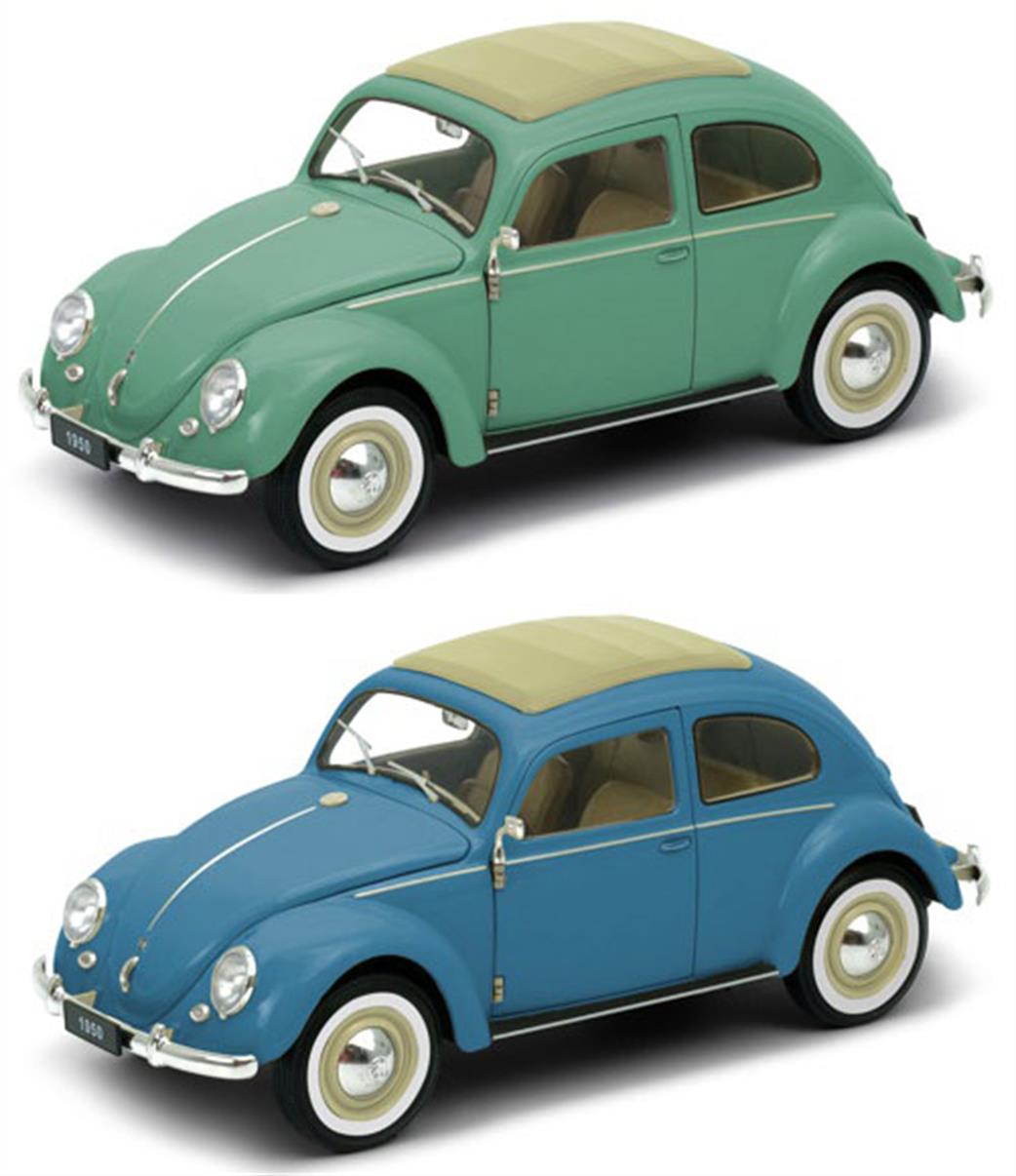 Welly 1/24 22436W VW Beetle Hard Top Various Colours