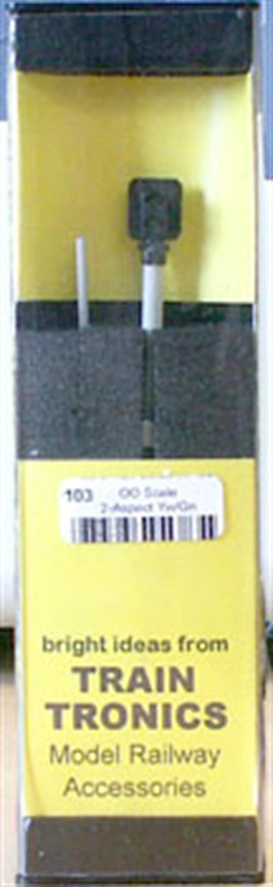 TrainTronics OO 103 2 Aspect Colour Light Signal Green/Yellow