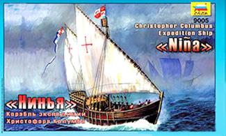 Zvezda 1/100 Nina Christopher Columbus Expedition Ship 9005Number of parts 52Model Length 220mm.
