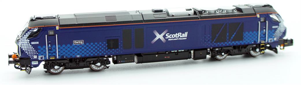 Dapol N 2D-022-005 Scotrail 68006 Daring DRS Class 68 Bo-Bo Diesel Locomotive Scotrail Livery