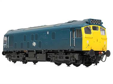 A new detailed model of the early body style class 25 diesel locomotives with multiple bodyside grilles.Model detailed as class 25/1 locomotive 25060 in BR blue livery with a weathered finish.Price to be advised.