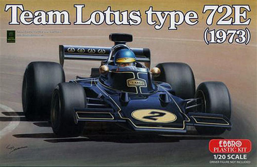 Ebbro 1/20 E003 Lotus Type 72E 1973 F1 Car in Black & Gold Livery