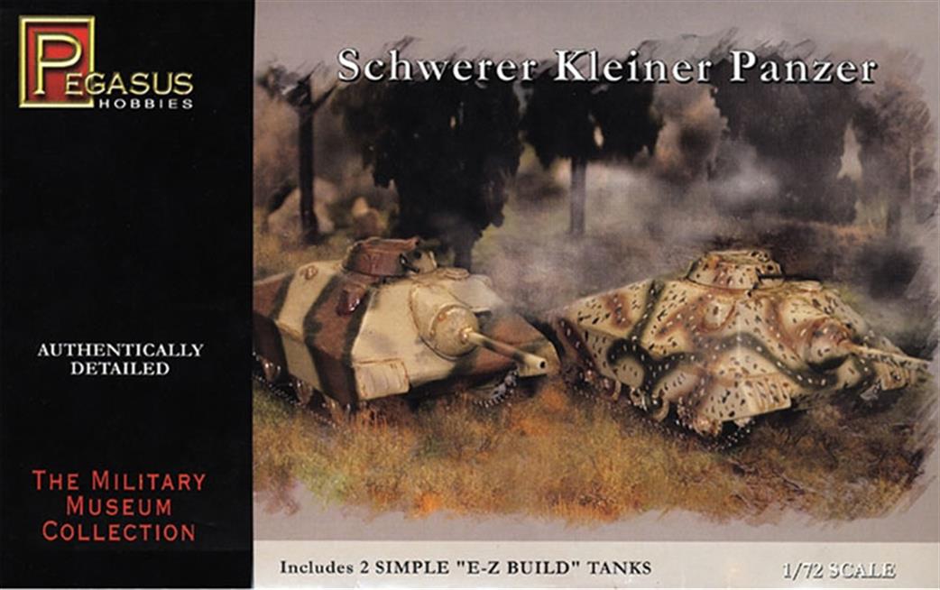 Pegasus Hobbies 1/72 PG7605 Schwerer Kleiner Panzer Pack of 2