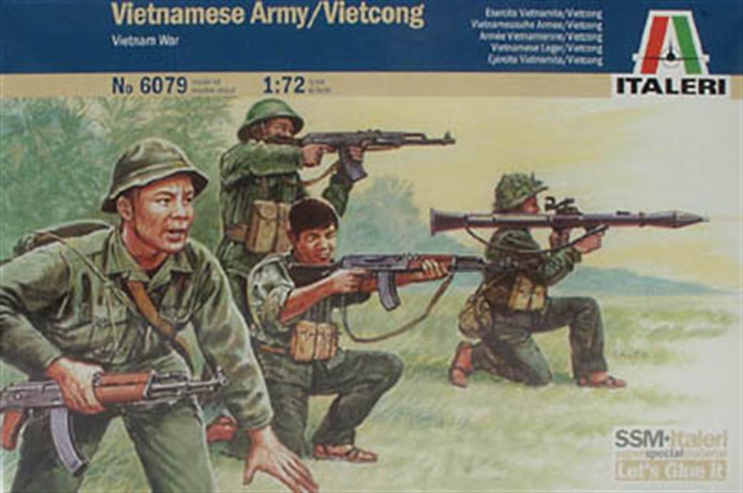 Italeri 1/72 6079 Vietnamese Army Vietcong Plastic Figures