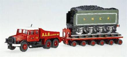 Between 1964 and 1983 Scammell's flagship heavy haulage tractor was the 335bhp Contractor 6x4 with a 240-ton train weight.A small number of Mk.ll Contractors were also built having a 450bhp engine and a train weight of up to 450 tons.Abnormal Load Engineering (ALE) was set up in 1986.Based in Stafford this haulage company also has offices in Abu Dhabi and Bombay