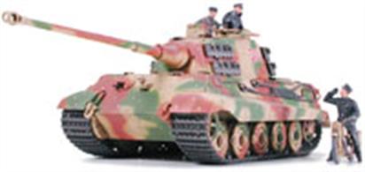 Tamiya 35252 1/35th scale plastic kit of a WW2 German King Tiger based on the Ardennes Front Length 294mm    Width 108mm