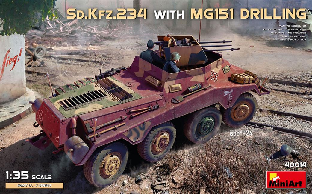 MiniArt 1/35 40014 Sd.Kfz.234 with MG151 Drilling Armoured Car Kit