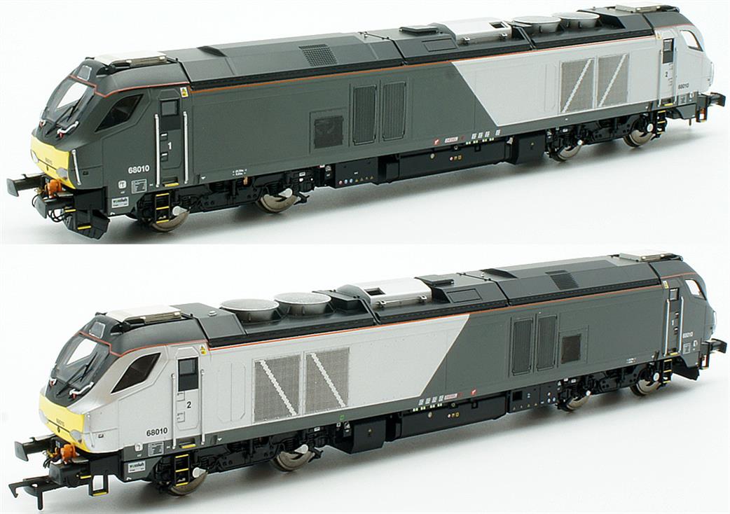 Dapol 4D-022-011 Chiltern Trains 68010 Oxford Flier DRS Class 68 Diesel Locomotive Chiltern Livery Late Modified OO