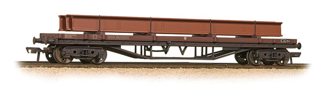 Bachmann OO 33-858 BR ex-LMS 30T Bogie Bolster Wagon BR Bauxite Weathered