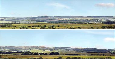 10-feet long 15in high photographic reproduction backscene showing a&nbsp;open countryside, fields and hills. The scene is supplied in two sections.This is pack&nbsp;B of four&nbsp;backscene packs which can be combined to create a continuous 40-feet length scene.