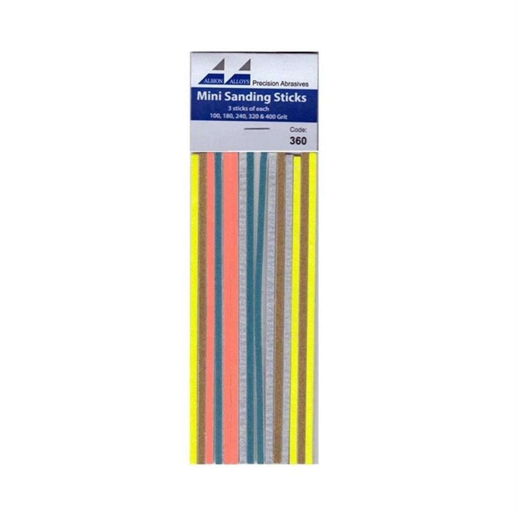 Albion Alloys  360 Mini Sanding Sticks Assorted pack