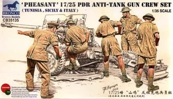 British 17pdr / 25 Pdr Anti-tank Gun Crew Set designed to be used with Airfix and Bronco Models kits