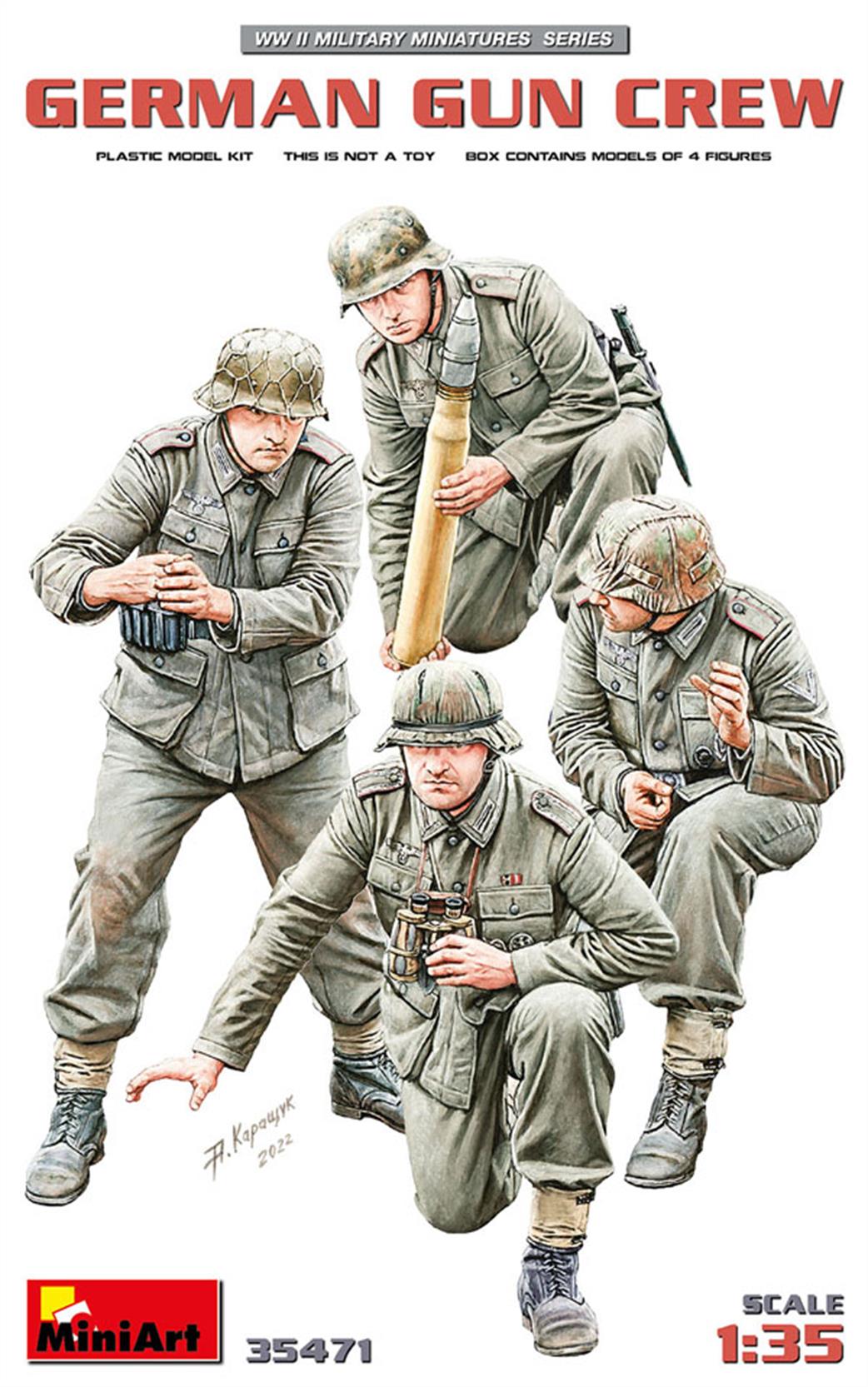 MiniArt 1/35 35471 German Gun Crew 4 Ready To assemble Figures