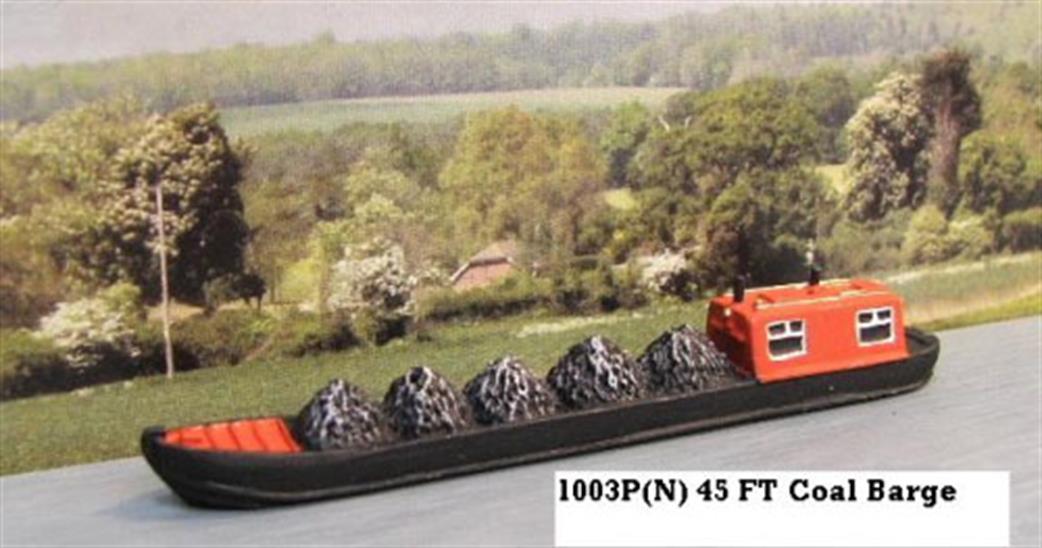 Mountford N 1003P Coal Load Barge Canal Narrowboat Model